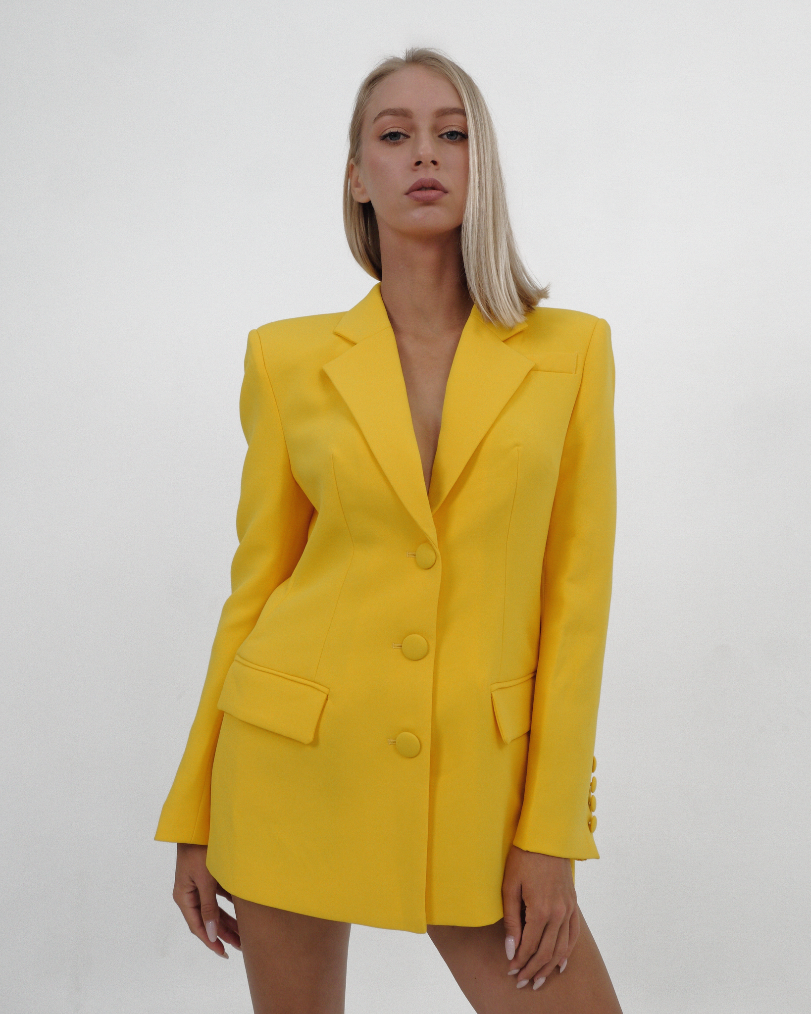 YELLOW CUT-OUT JACKET