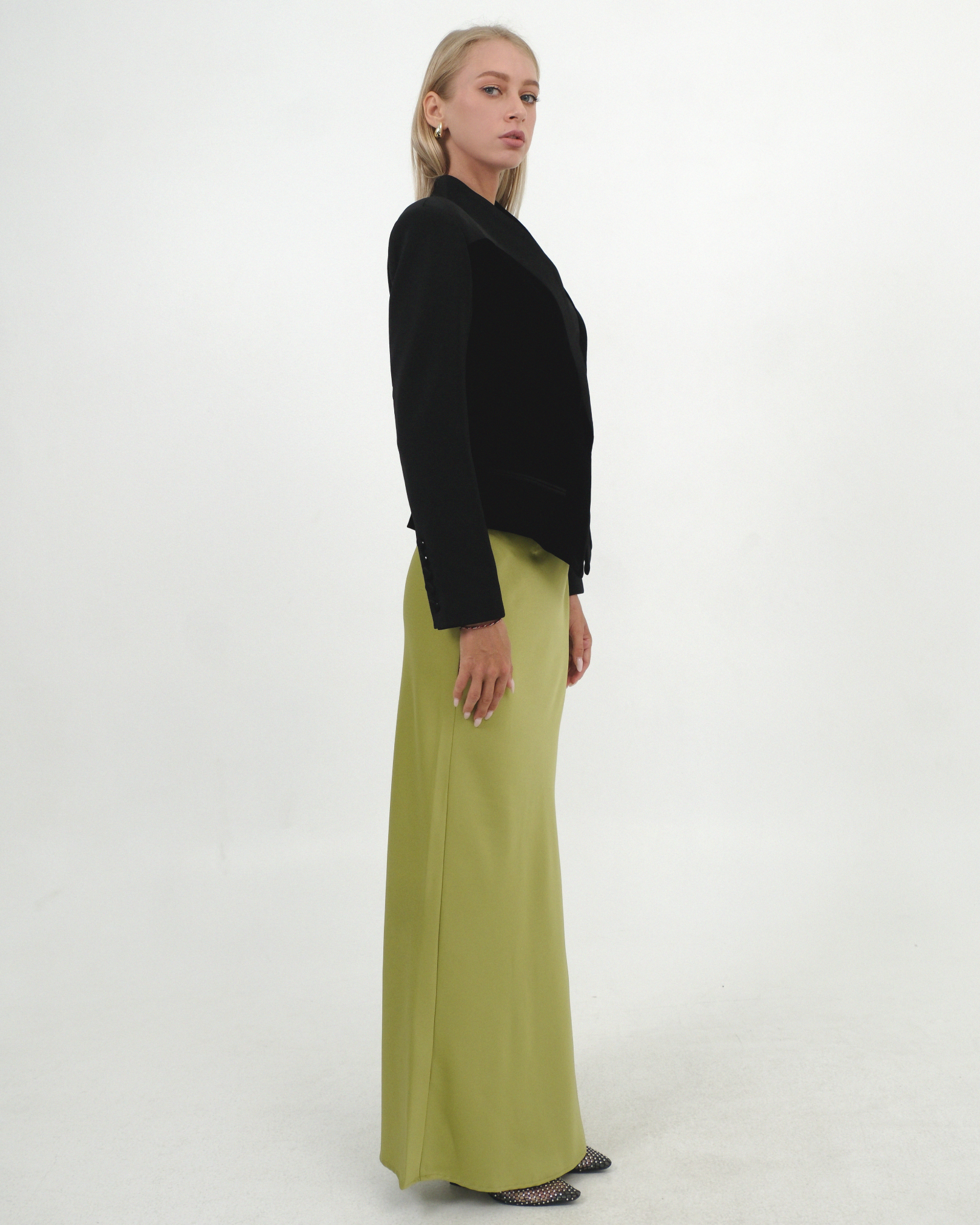 GREEN LONG SKIRT